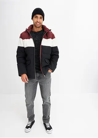 Bonprix Modisch Mehrfarbige Winterjacke - Rot - Herren