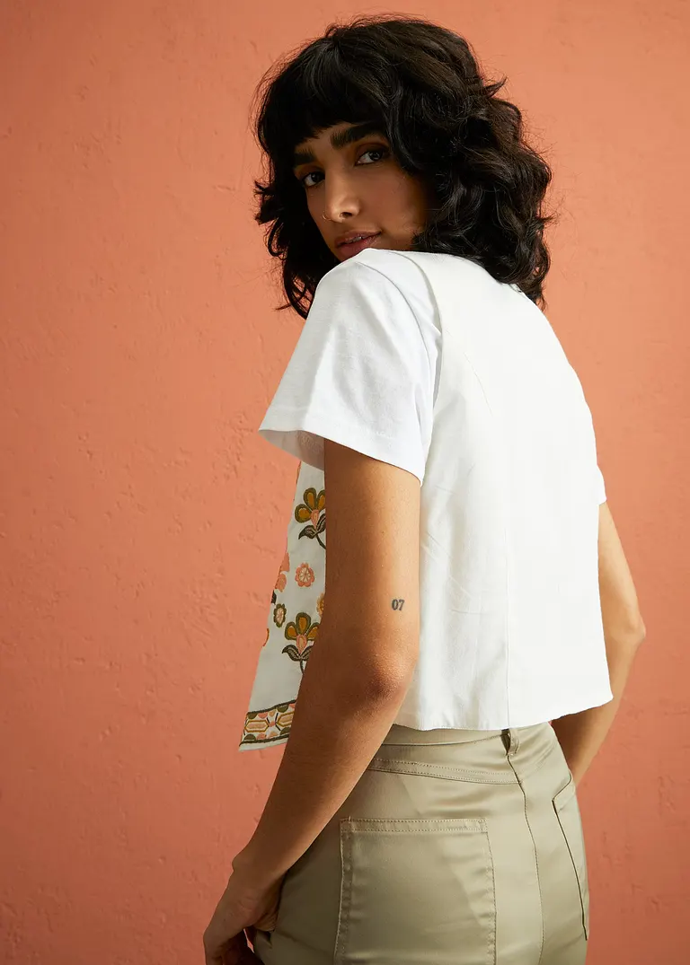 Bonprix Modische Baumwoll-Weste - Beige - Damen