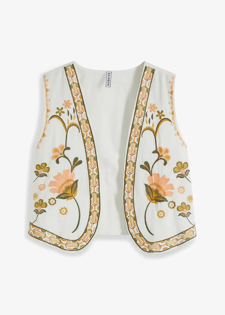 bonprix Modische Baumwoll-Weste - beige - Damen