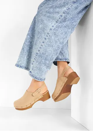 Bonprix Modische Clogs - Beige - Damen