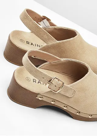 Bonprix Modische Clogs - Beige - Damen