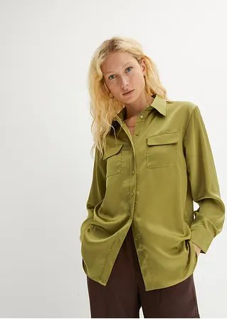 Bonprix Modische Hemdbluse - Grün - Damen