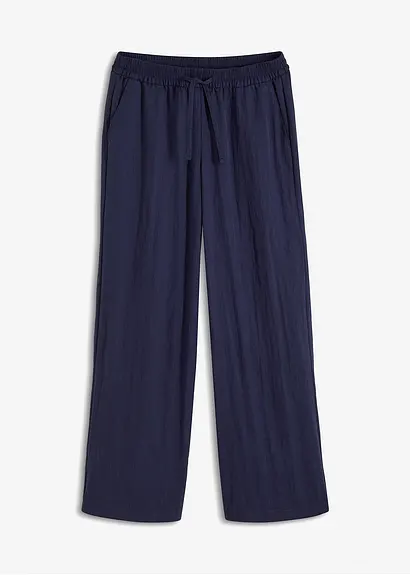 bonprix modische Hose mit Gummibund - blau - Damen