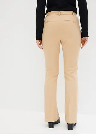 Bonprix Modische Hose Mit Gürtel - Beige - Damen