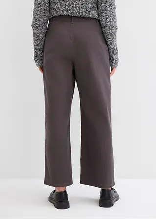 Bonprix Modische Twillhose Mit Falten - Grau - Damen