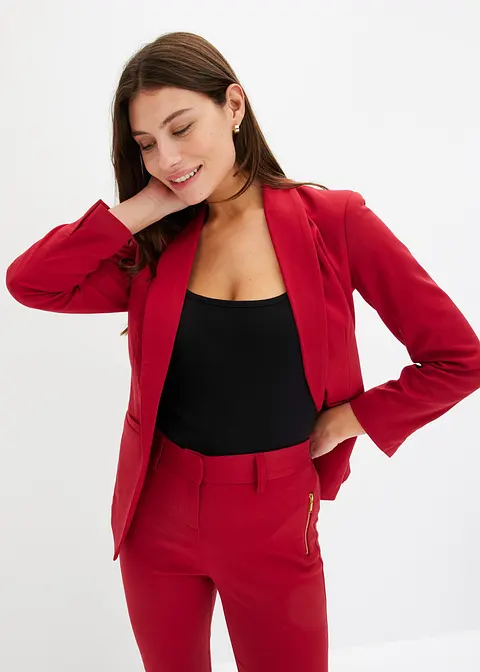 Bonprix Modischer Blazer Ohne Verschluss - Rot - Damen
