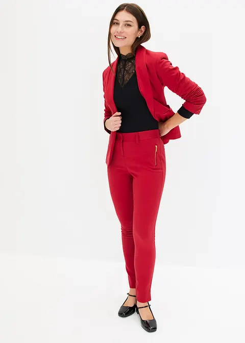 Bonprix Modischer Blazer Ohne Verschluss - Rot - Damen