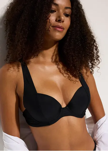 Bonprix Modischer Bügel Bikini - Schwarz Cup C - Damen