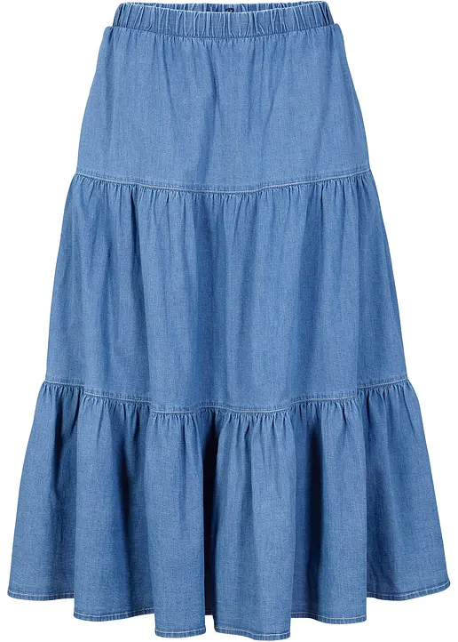 bonprix Modischer Jeansrock mit Bahnen - blau - Damen