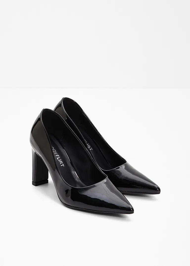 Bonprix Modischer Pumps In Lackoptik - Schwarz - Damen