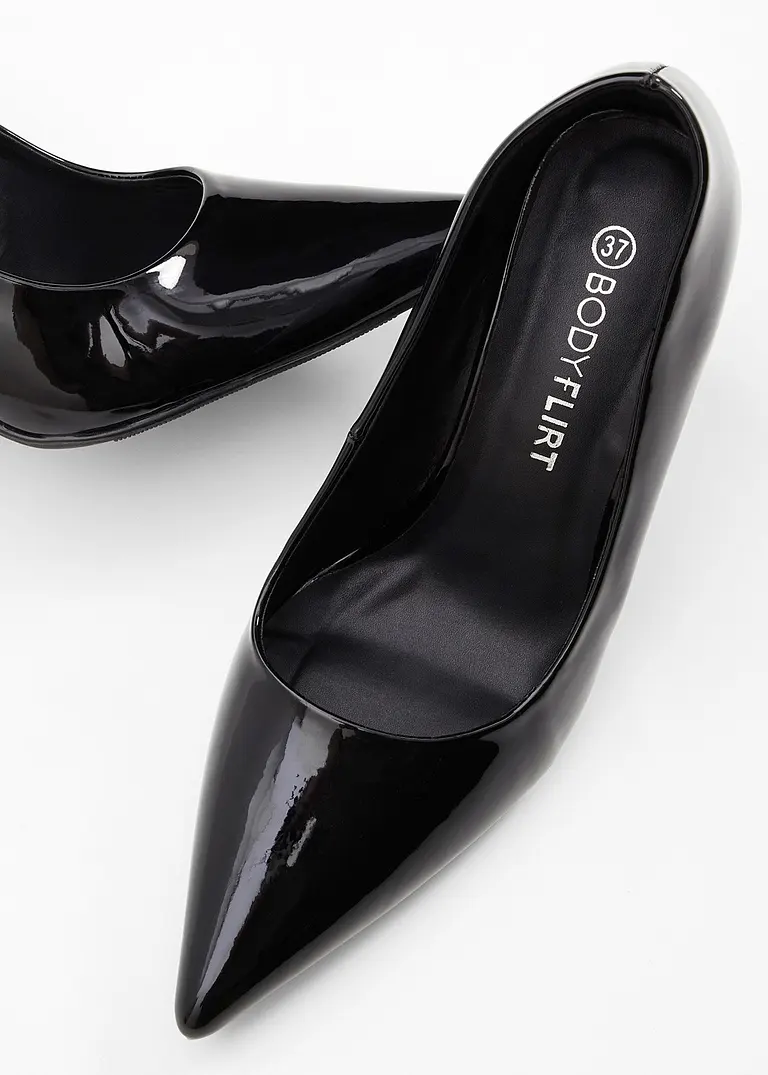 Bonprix Modischer Pumps In Lackoptik - Schwarz - Damen