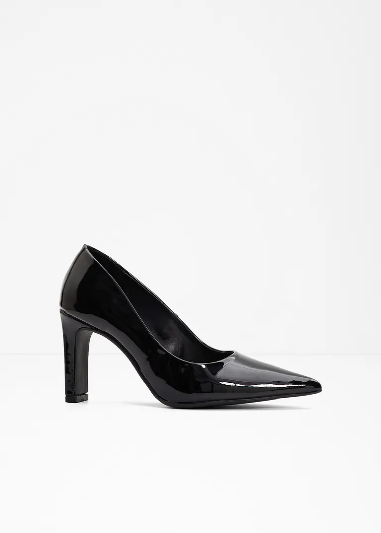 bonprix Modischer Pumps in Lackoptik - schwarz - Damen