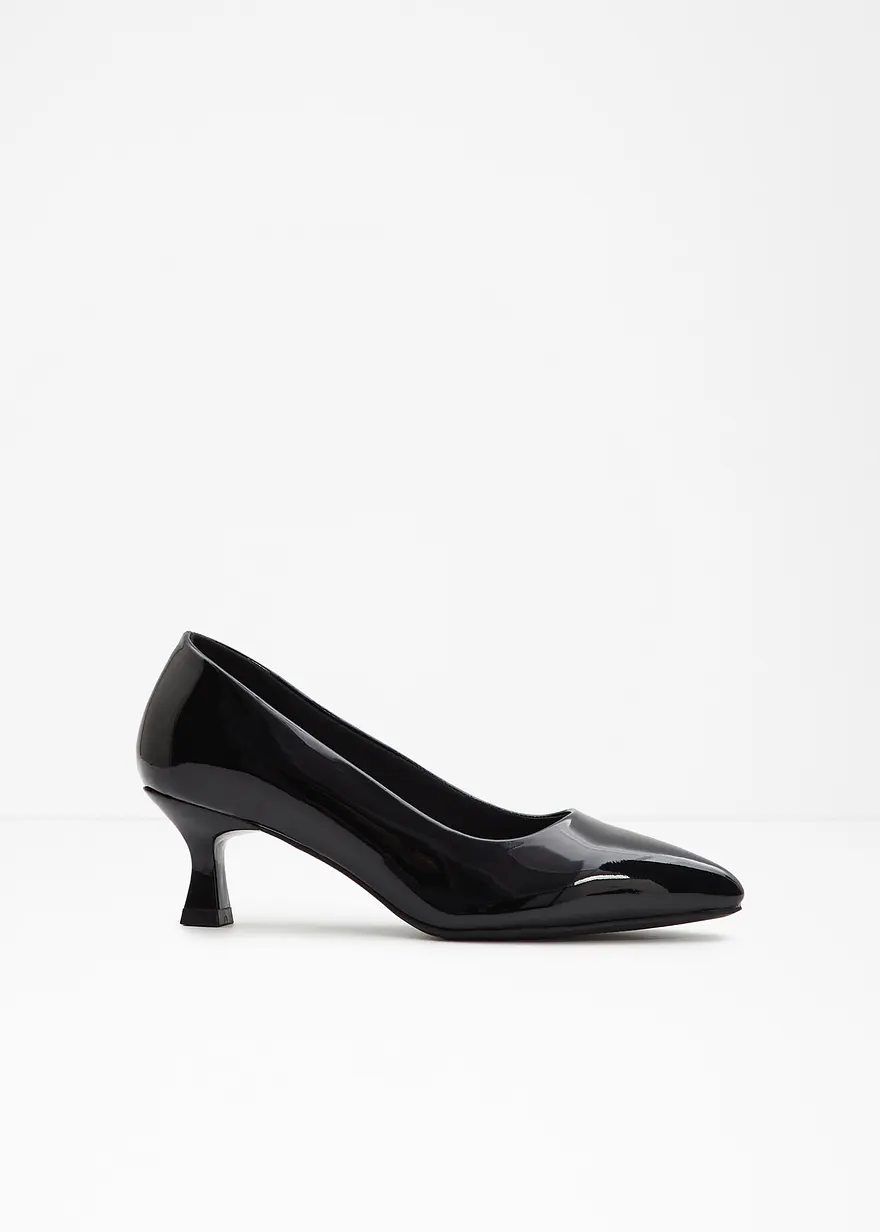 bonprix Modischer Pumps in Lackoptik - schwarz - Damen