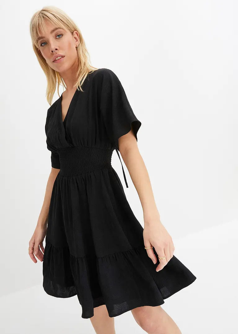 Bonprix Modisches Kleid - Schwarz - Damen