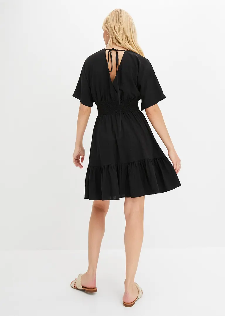 Bonprix Modisches Kleid - Schwarz - Damen