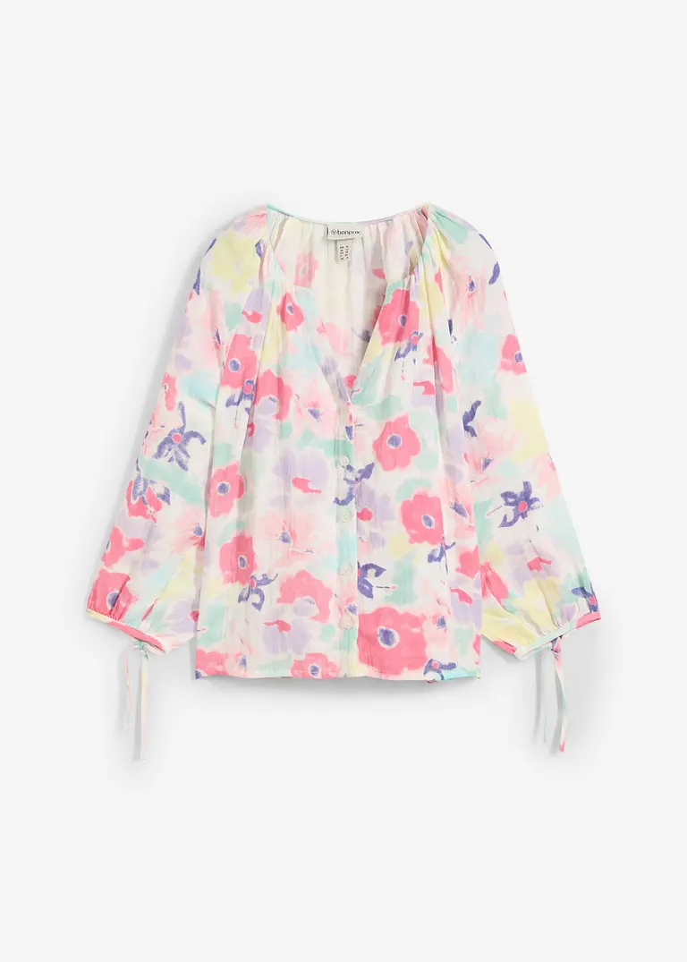 bonprix Musselin-Bluse mit Blumendruck - bunt - Damen