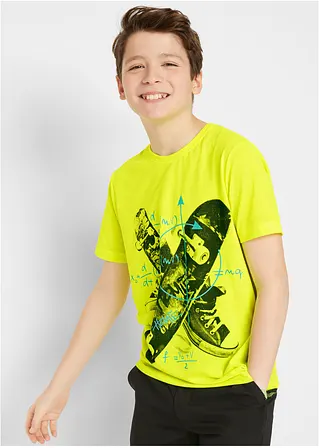 Bonprix Originell Bedrucktes T-Shirt - Gelb - Kinder