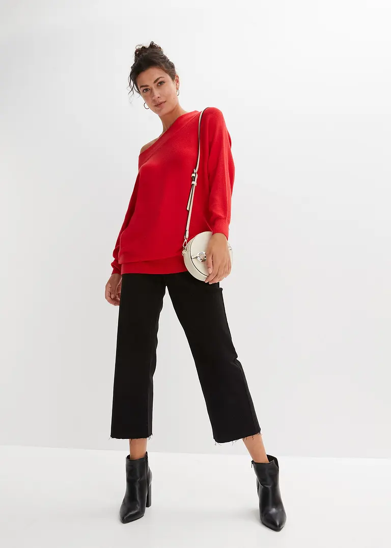 Bonprix Oversize Pullover - Rot - Damen