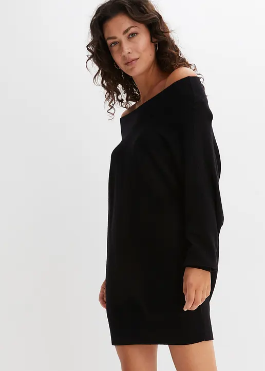 Bonprix Oversize Pullover - Schwarz - Damen