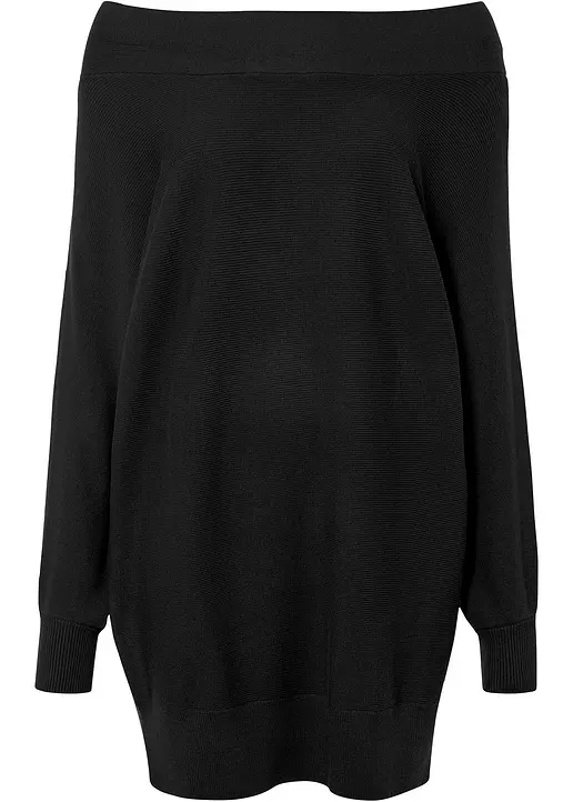 bonprix Oversize Pullover - schwarz - Damen
