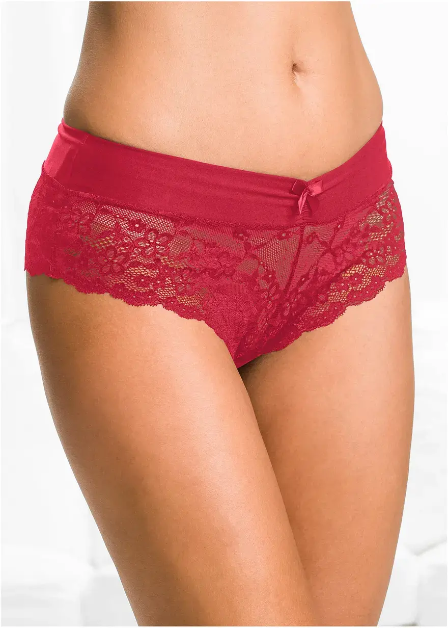 Bonprix Reizvolle Panty Aus Edler Spitze - Rot - Damen