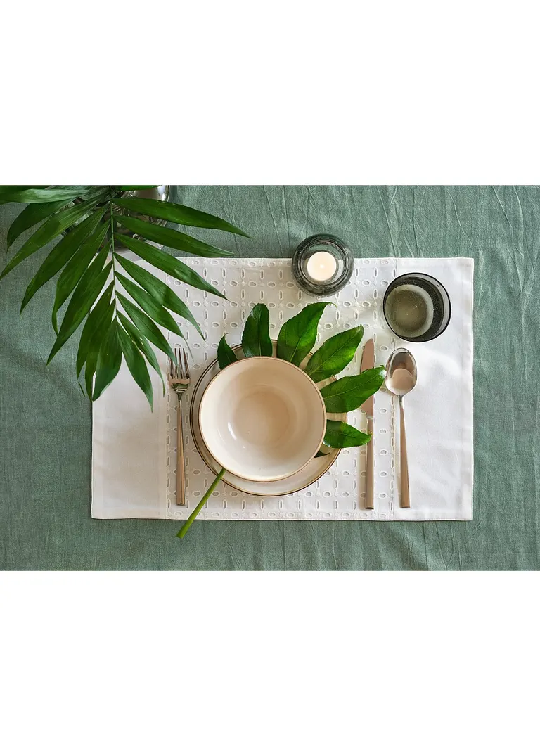 Bonprix Schicke Tischsets Im Landhausstil - Weiß
