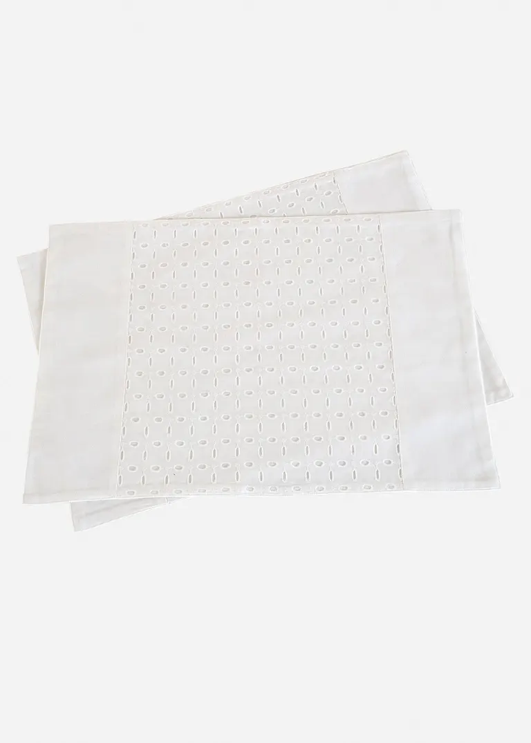 bonprix Schicke Tischsets im Landhausstil - weiß