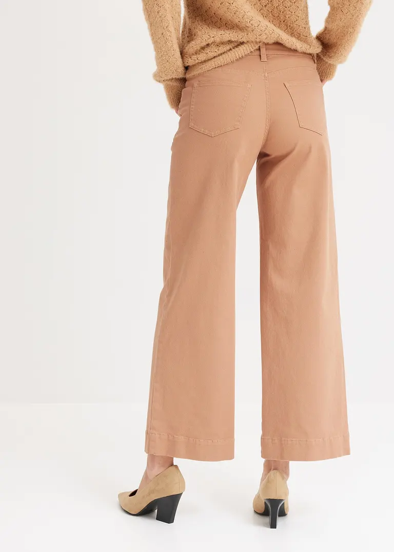 Bonprix Schicke Twillhose Mit Biese - Braun - Damen