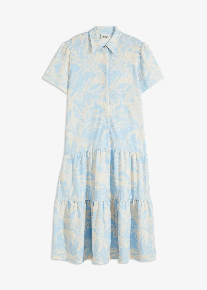 bonprix schickes Polo-Shirtkleid - blau - Damen