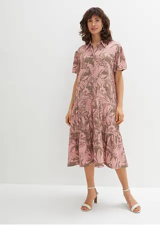 Bonprix Schickes Polo-Shirtkleid - Grün - Damen