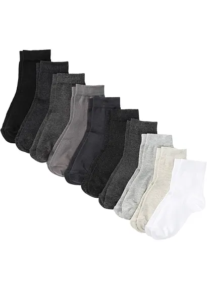 bonprix Schlichte Basic-Socken - grautöne - Damen