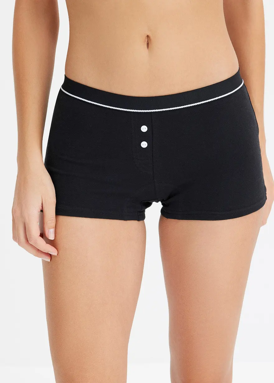 Bonprix Schlichte Damen Boxer - Schwarz - Damen