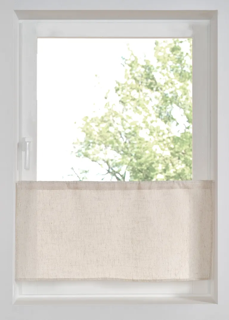 bonprix Schlichte Küchengardine - beige Tunnelzug