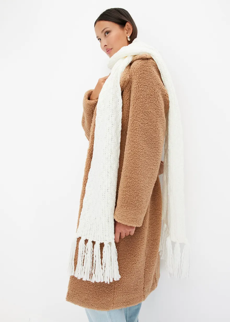 Bonprix Schlichter Schal Mit Fransen - Weiß - Damen