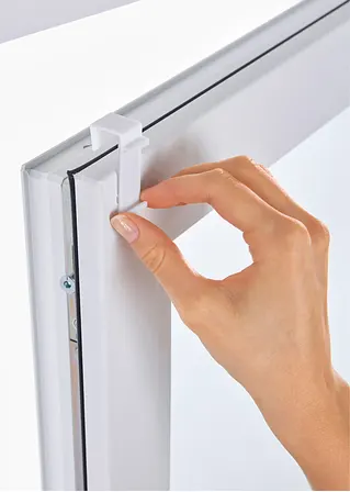 Bonprix Schnurloses Doppelrollo Klemmfix - Grau