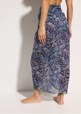 Bonprix Schöner Pareo Mit Tollem Druck - Blau - Damen