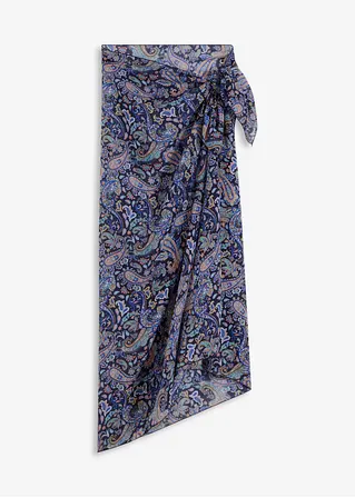 bonprix Schöner Pareo mit tollem Druck - blau - Damen