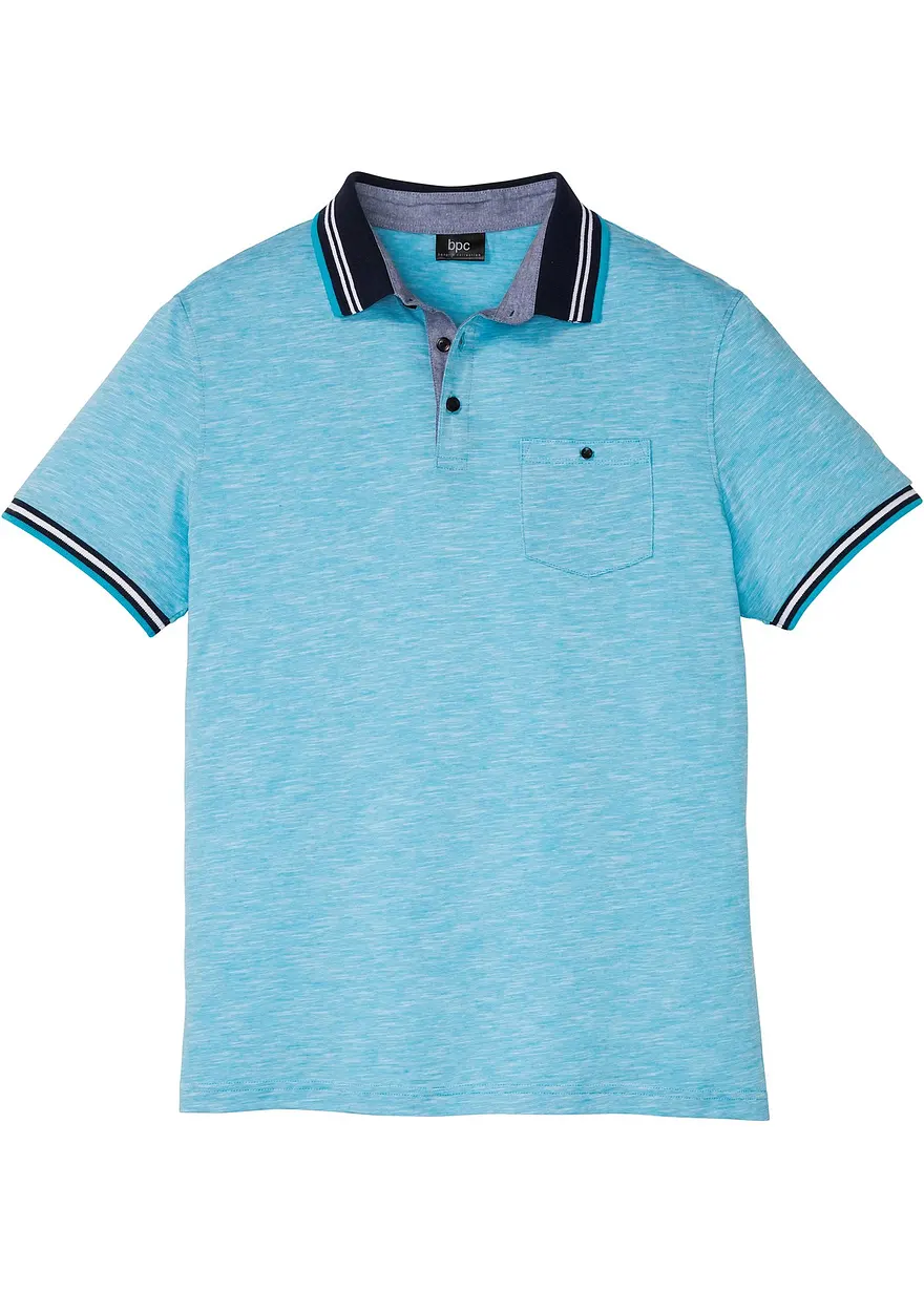 Bonprix Schönes Basic Poloshirt - Blau - Herren