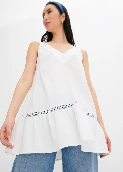 Bonprix Schönes Blusentop - Weiß - Damen