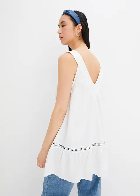 Bonprix Schönes Blusentop - Weiß - Damen