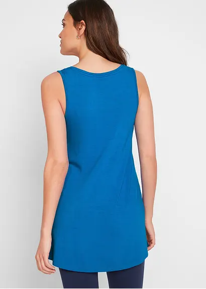 Bonprix Schönes Long-Top - Blau - Damen