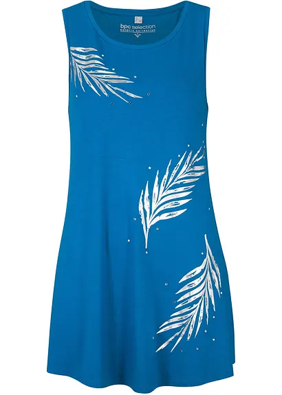 bonprix Schönes Long-Top - blau - Damen