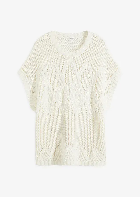 bonprix Schönes Strick-Top - weiß - Damen