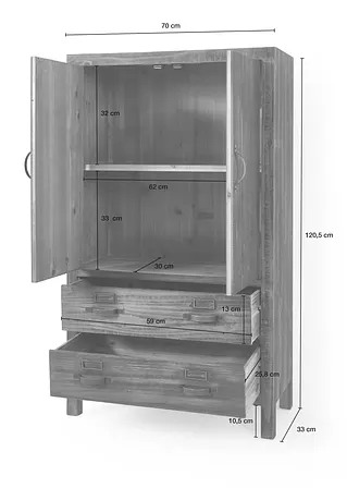 Bonprix Schrank Im Rustikalen Style - Braun Schrank