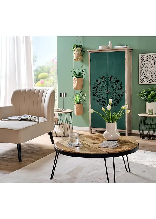 Bonprix Schrank Mit Ausgestanztem Muster - Beige