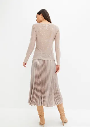 Bonprix Shirt Mit Glanzdruck - Grau - Damen