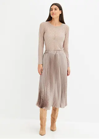Bonprix Shirt Mit Glanzdruck - Grau - Damen