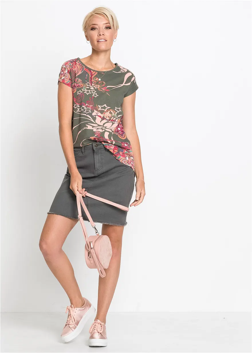 Bonprix Shirt Mit Psychedelischem Print - Grün - Damen