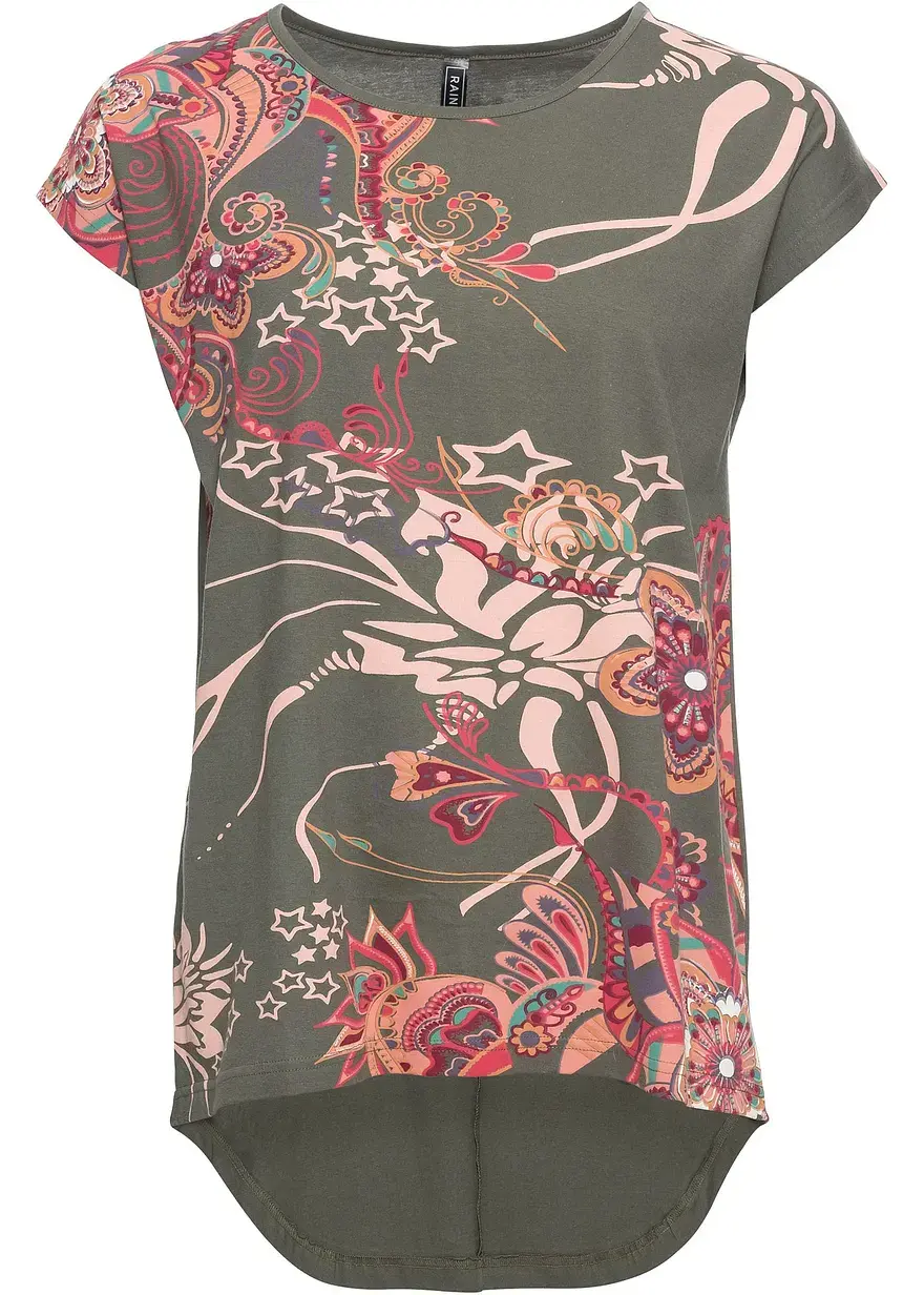 bonprix Shirt mit psychedelischem Print - grün - Damen