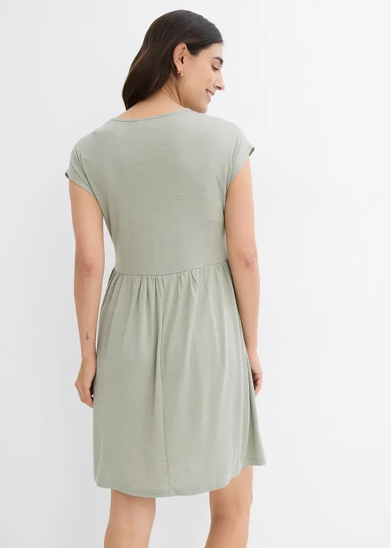 Bonprix Shirtkleid Mit Fledermausärmeln - Grün - Damen